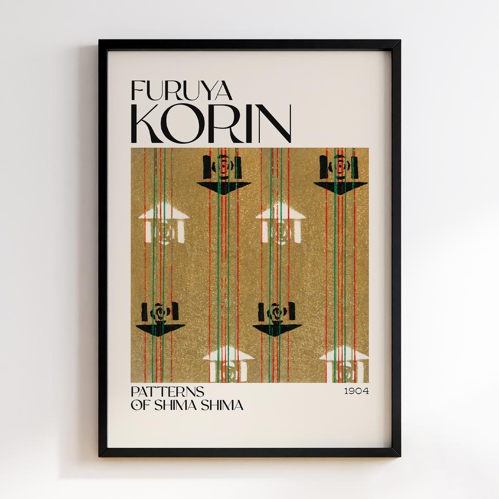 Постер Japanese woodblock patterns from Shima Shima 1904 by Furuya Korin #313