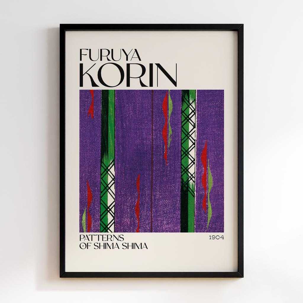 Постер Japanese woodblock patterns from Shima Shima 1904 by Furuya Korin #315