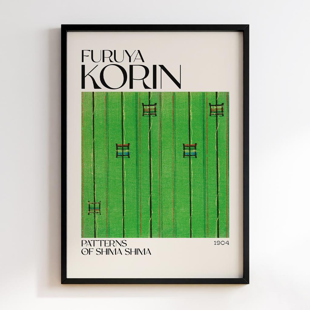 Постер Japanese woodblock patterns from Shima Shima 1904 by Furuya Korin #319