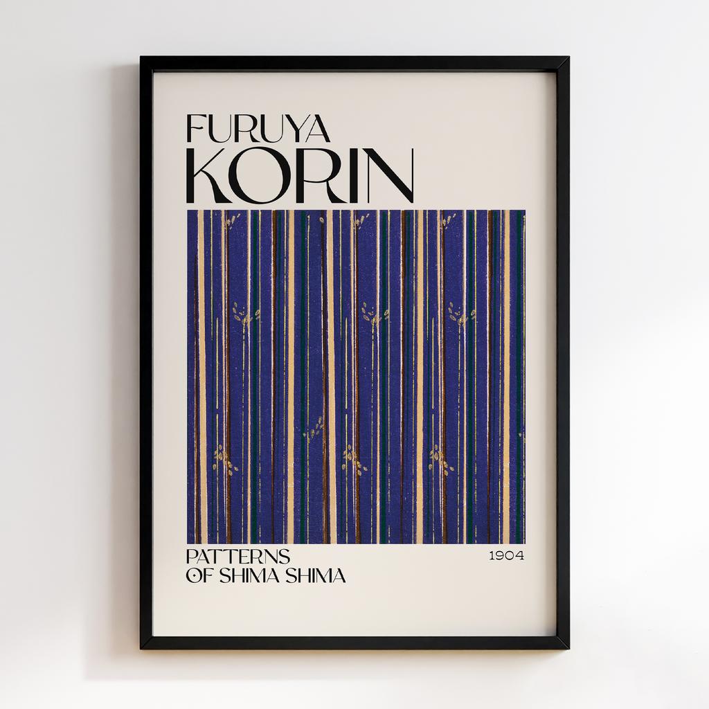 Постер Japanese woodblock patterns from Shima Shima 1904 by Furuya Korin #320