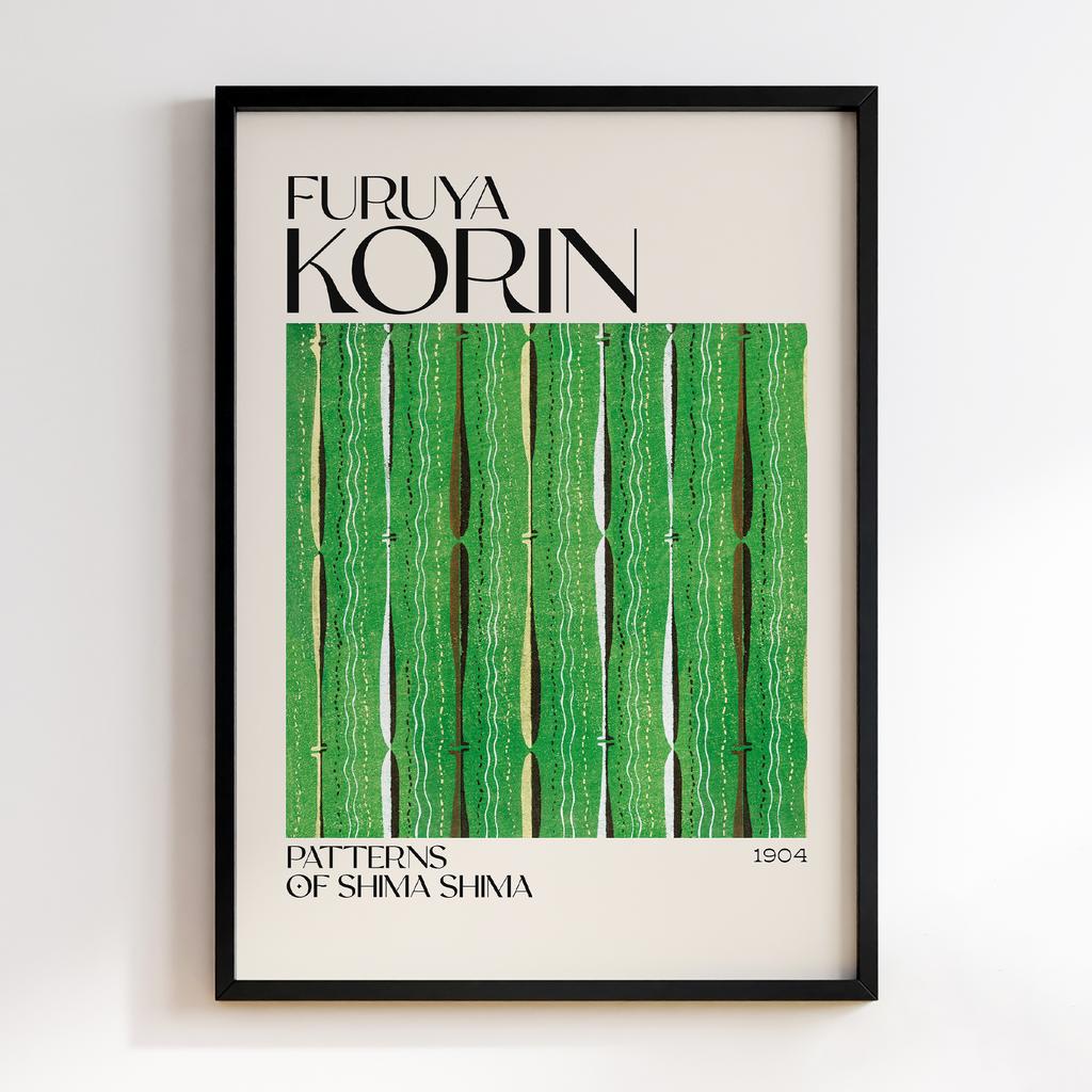 Постер Japanese woodblock patterns from Shima Shima 1904 by Furuya Korin #322