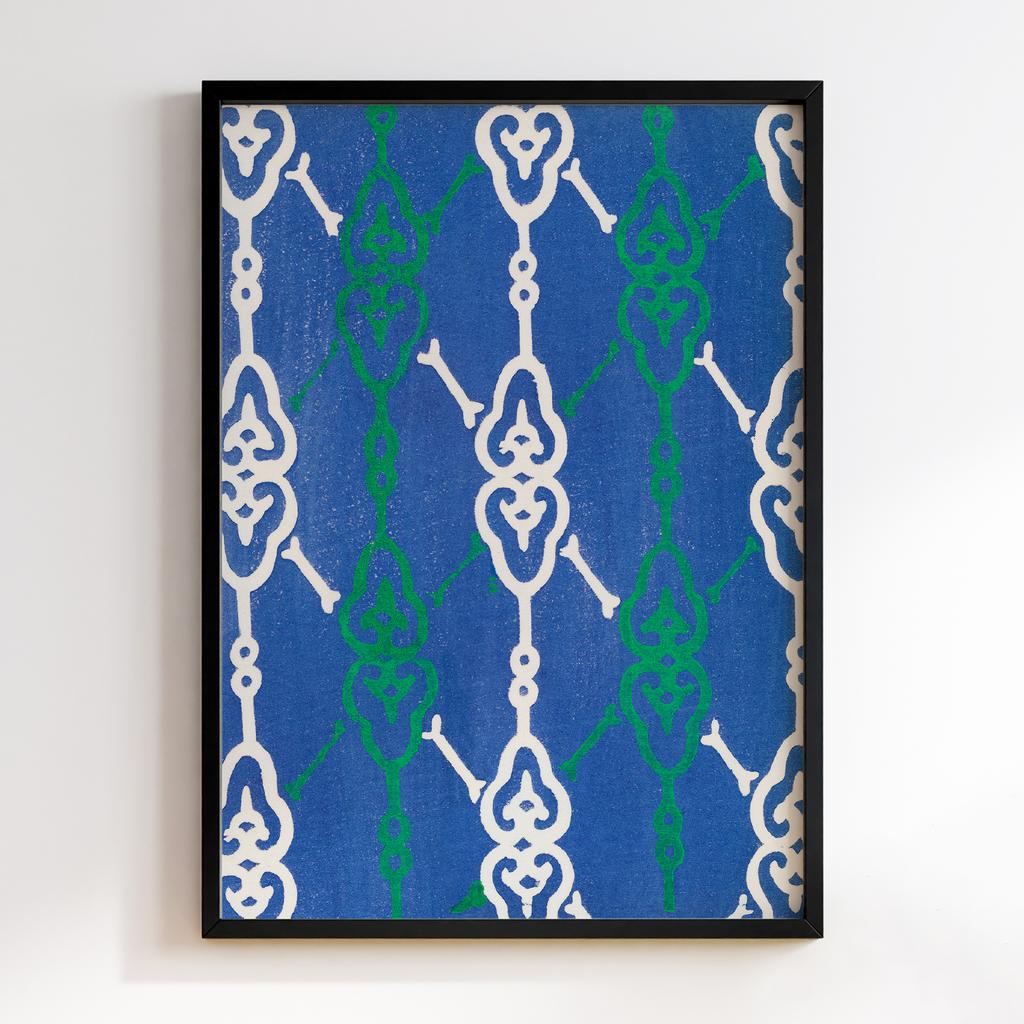 Постер Japanese woodblock patterns from Shima Shima 1904 by Furuya Korin #326