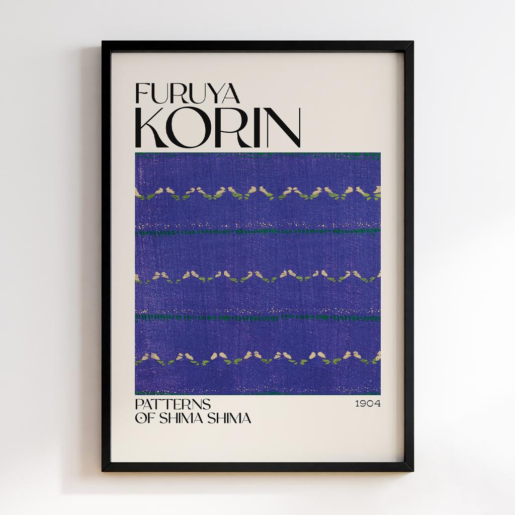 Постер Japanese woodblock patterns from Shima Shima 1904 by Furuya Korin #327