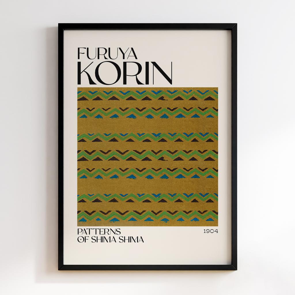 Постер Japanese woodblock patterns from Shima Shima 1904 by Furuya Korin #328