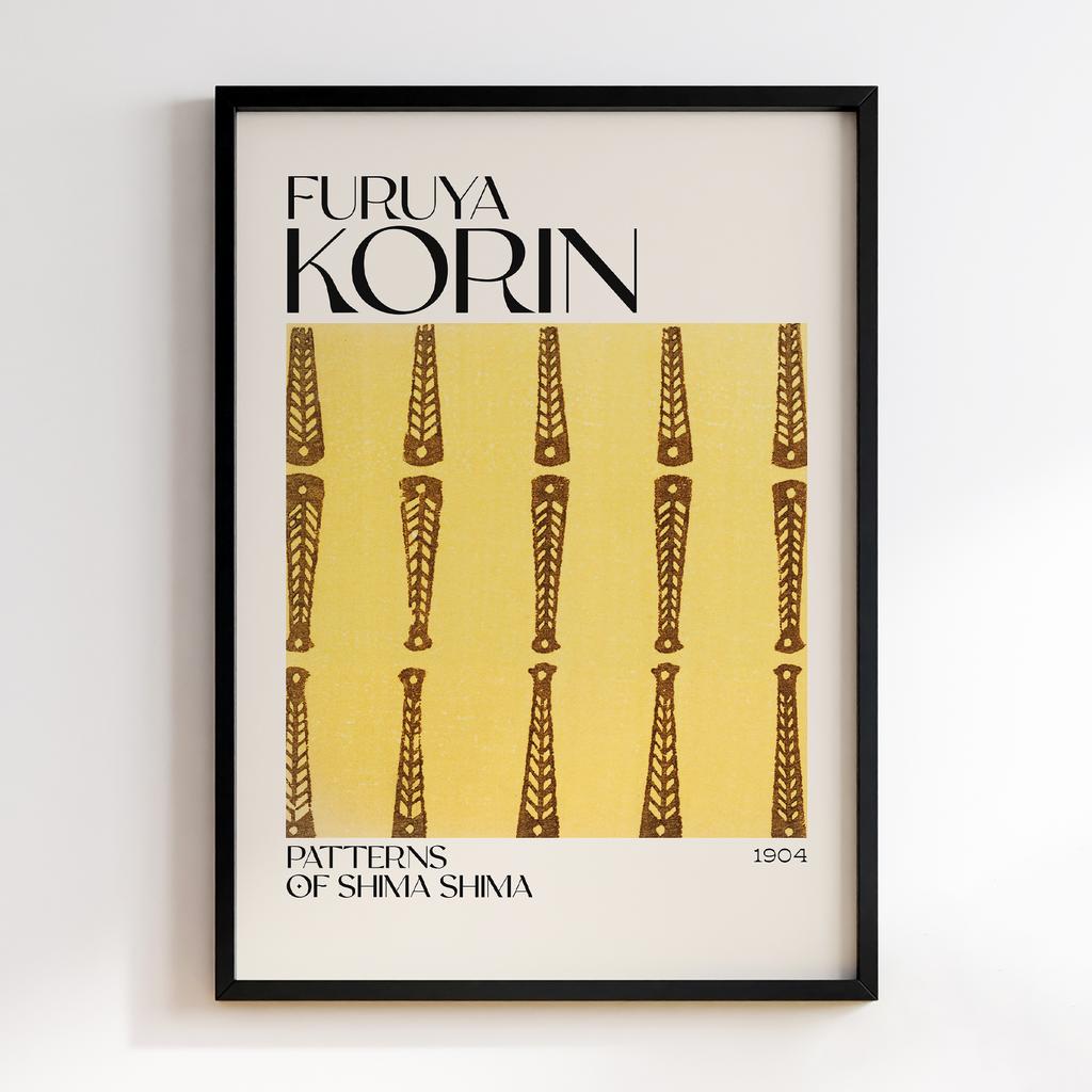 Постер Japanese woodblock patterns from Shima Shima 1904 by Furuya Korin #330