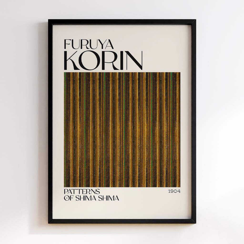 Постер Japanese woodblock patterns from Shima Shima 1904 by Furuya Korin #332