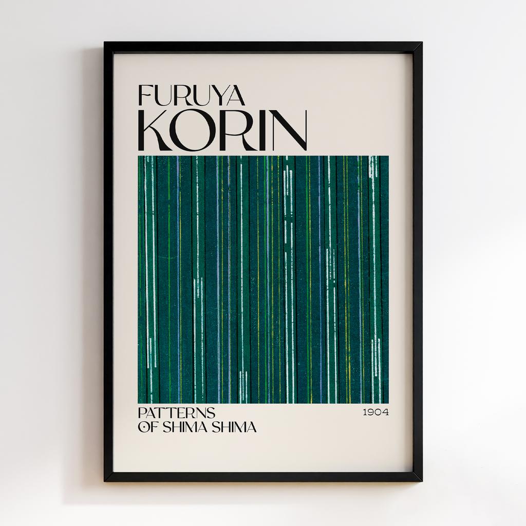 Постер Japanese woodblock patterns from Shima Shima 1904 by Furuya Korin #333
