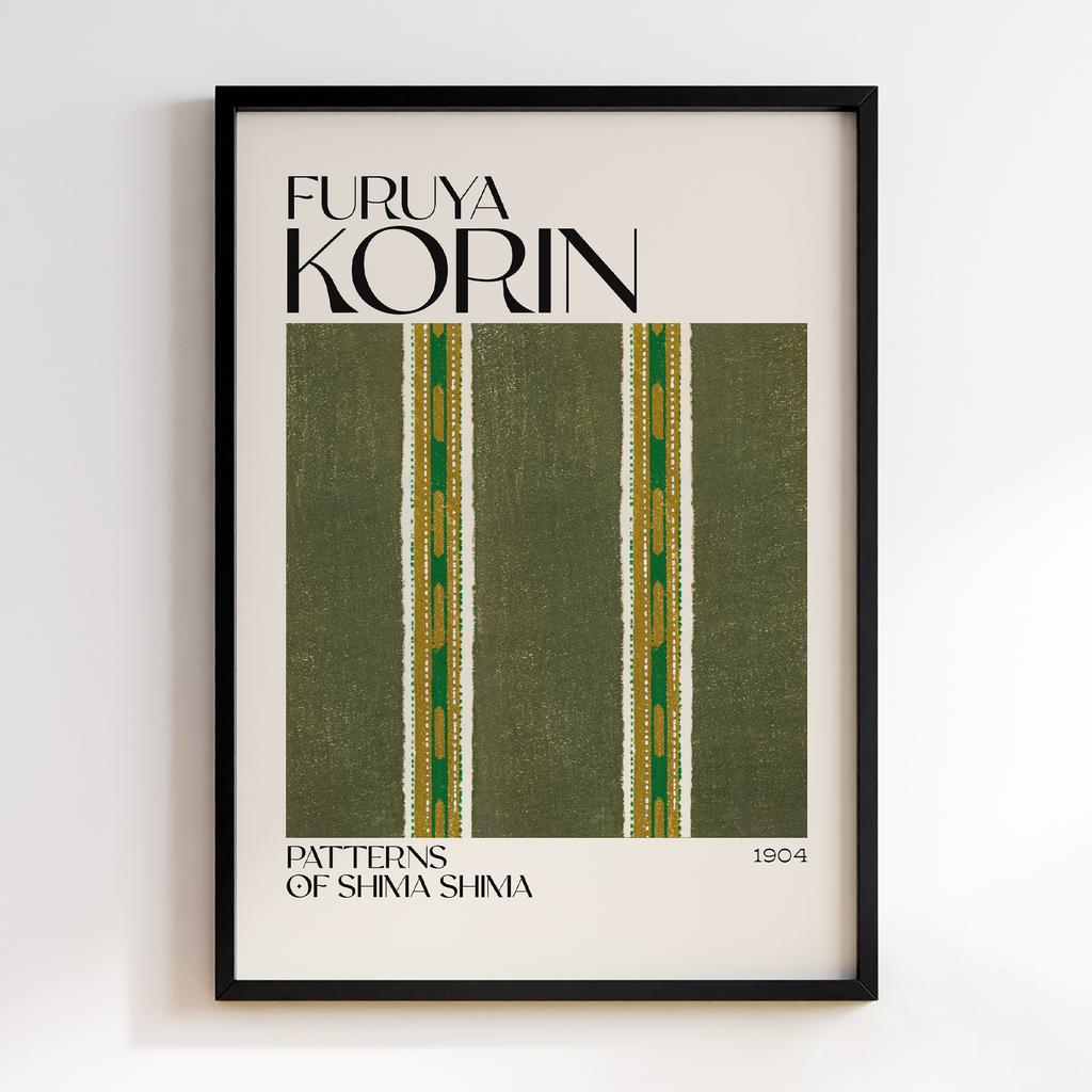 Постер Japanese woodblock patterns from Shima Shima 1904 by Furuya Korin #334