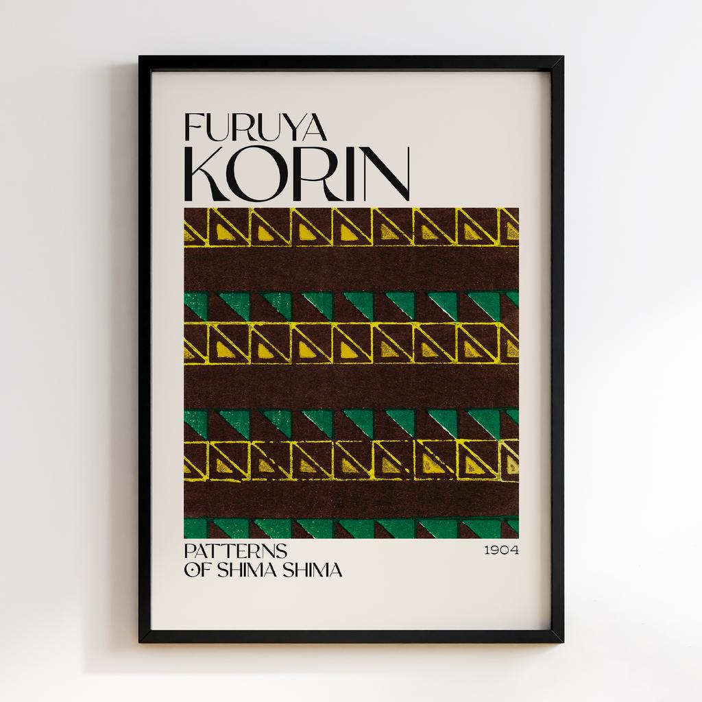 Постер Japanese woodblock patterns from Shima Shima 1904 by Furuya Korin #337