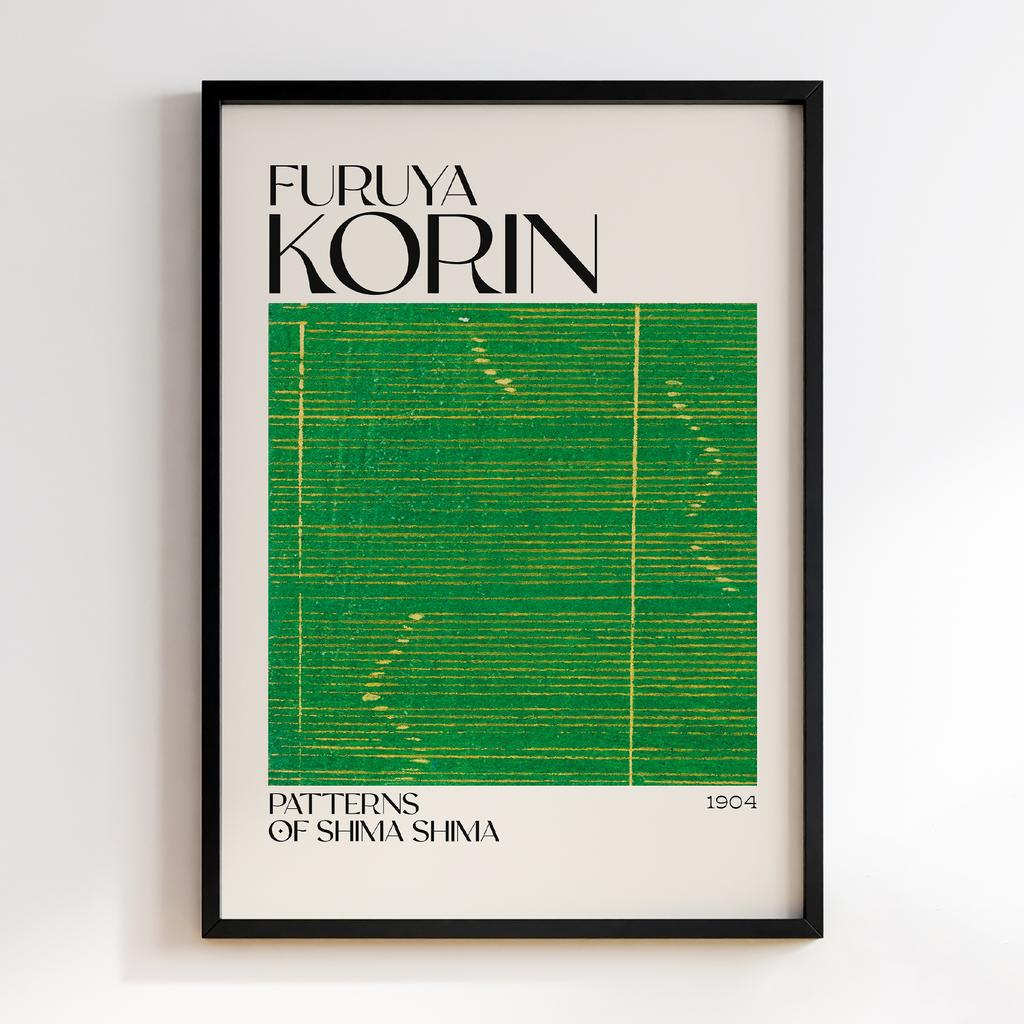 Постер Japanese woodblock patterns from Shima Shima 1904 by Furuya Korin #338