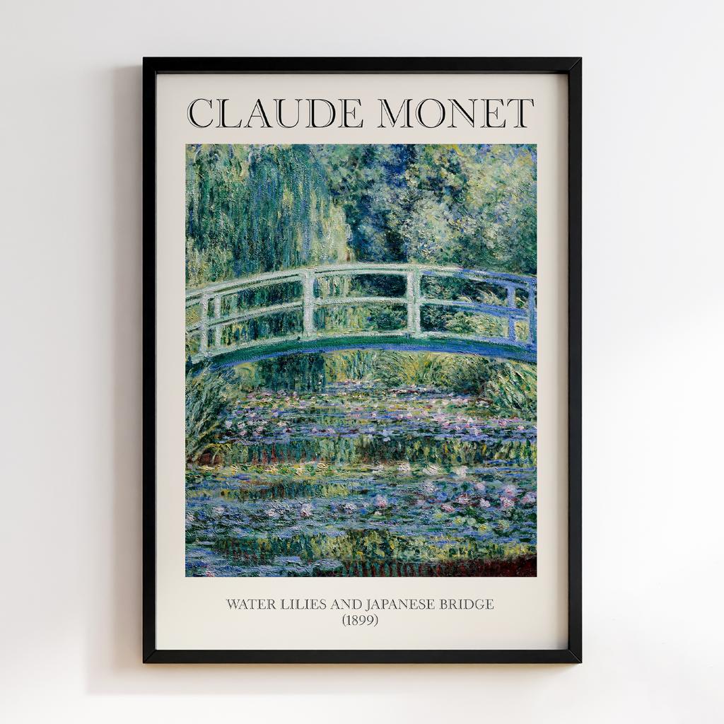 Постер Claude Monet Water Lilies and Japanese Bridge (1899)