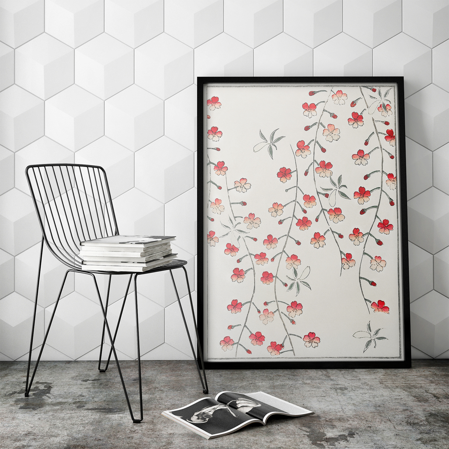 Cherry Blossom illustration of Shin Bijutsukai by Watanabe Seitei