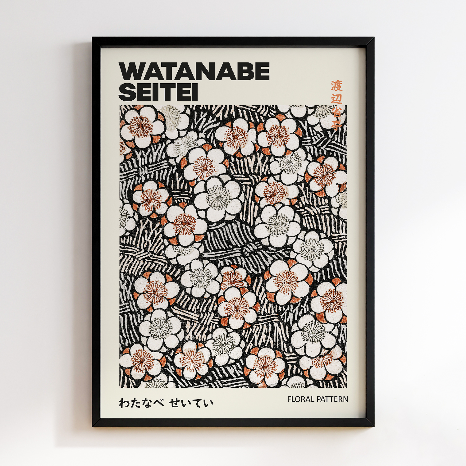 Floral pattern illustration by Watanabe Seitei