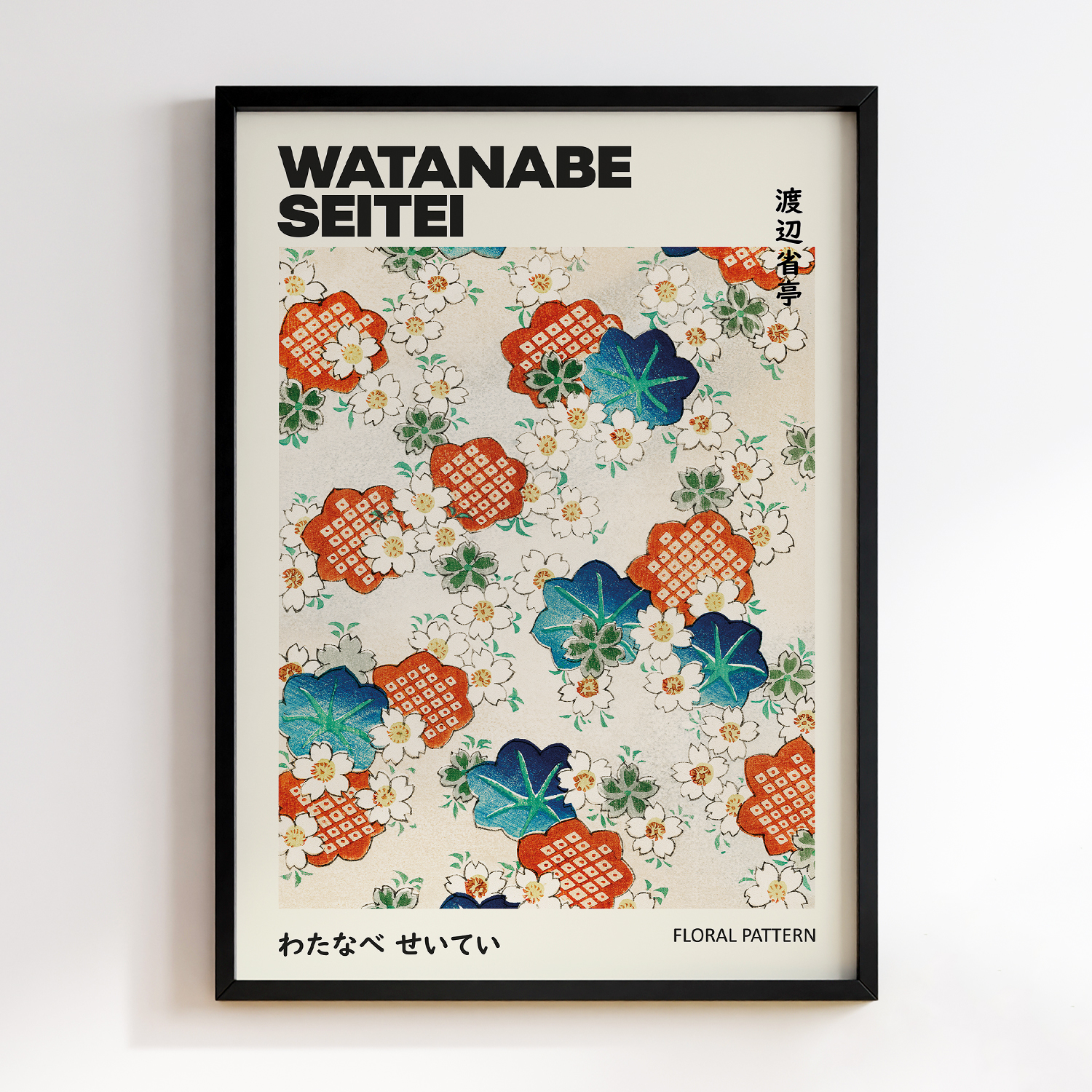 Floral pattern illustration by Watanabe Seitei