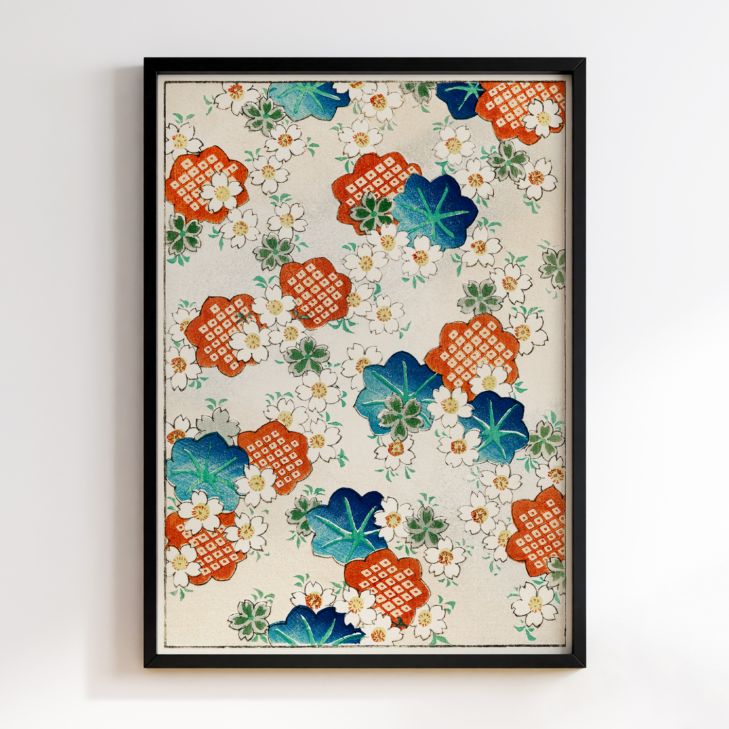 Floral pattern illustration by Watanabe Seitei