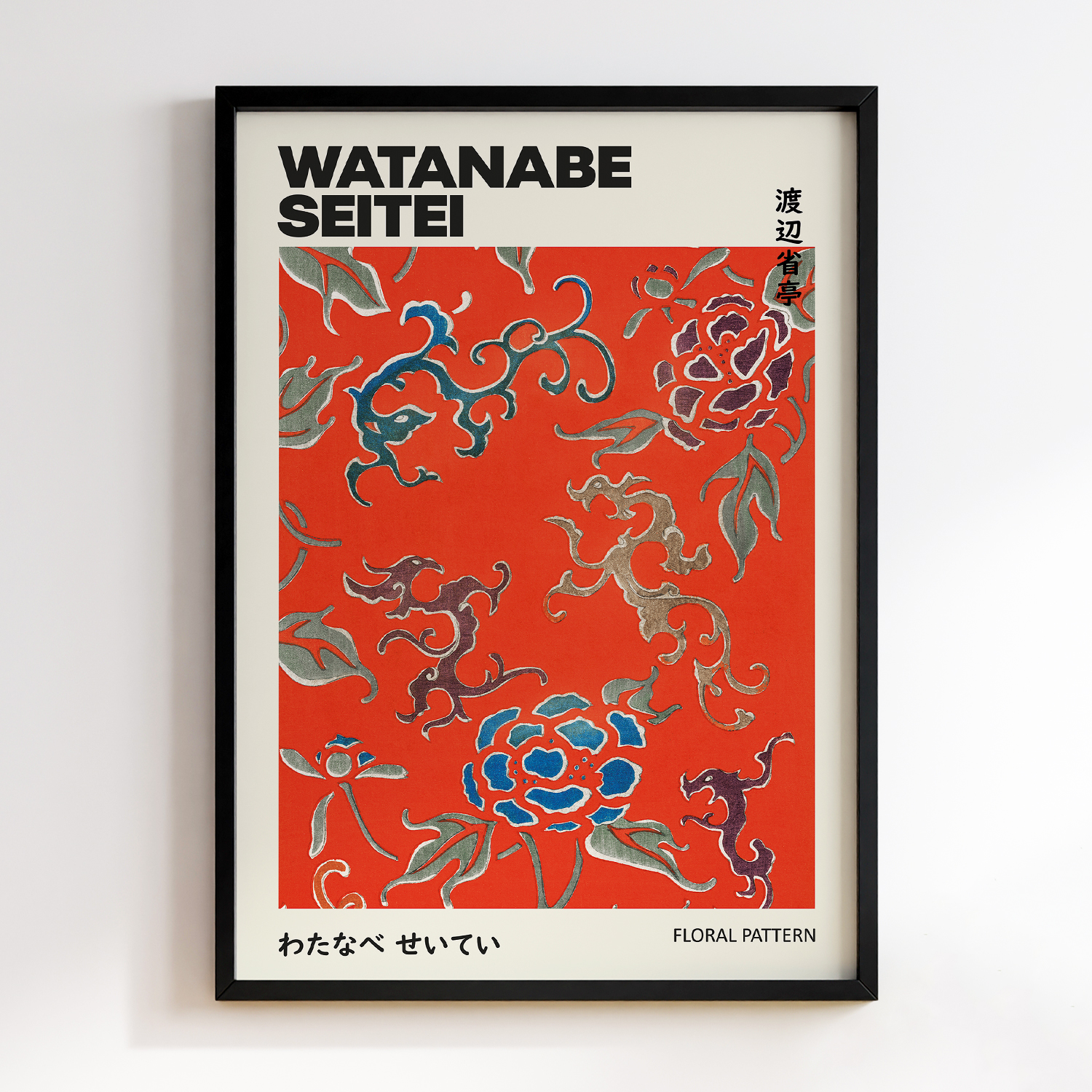 Floral pattern illustration by Watanabe Seitei