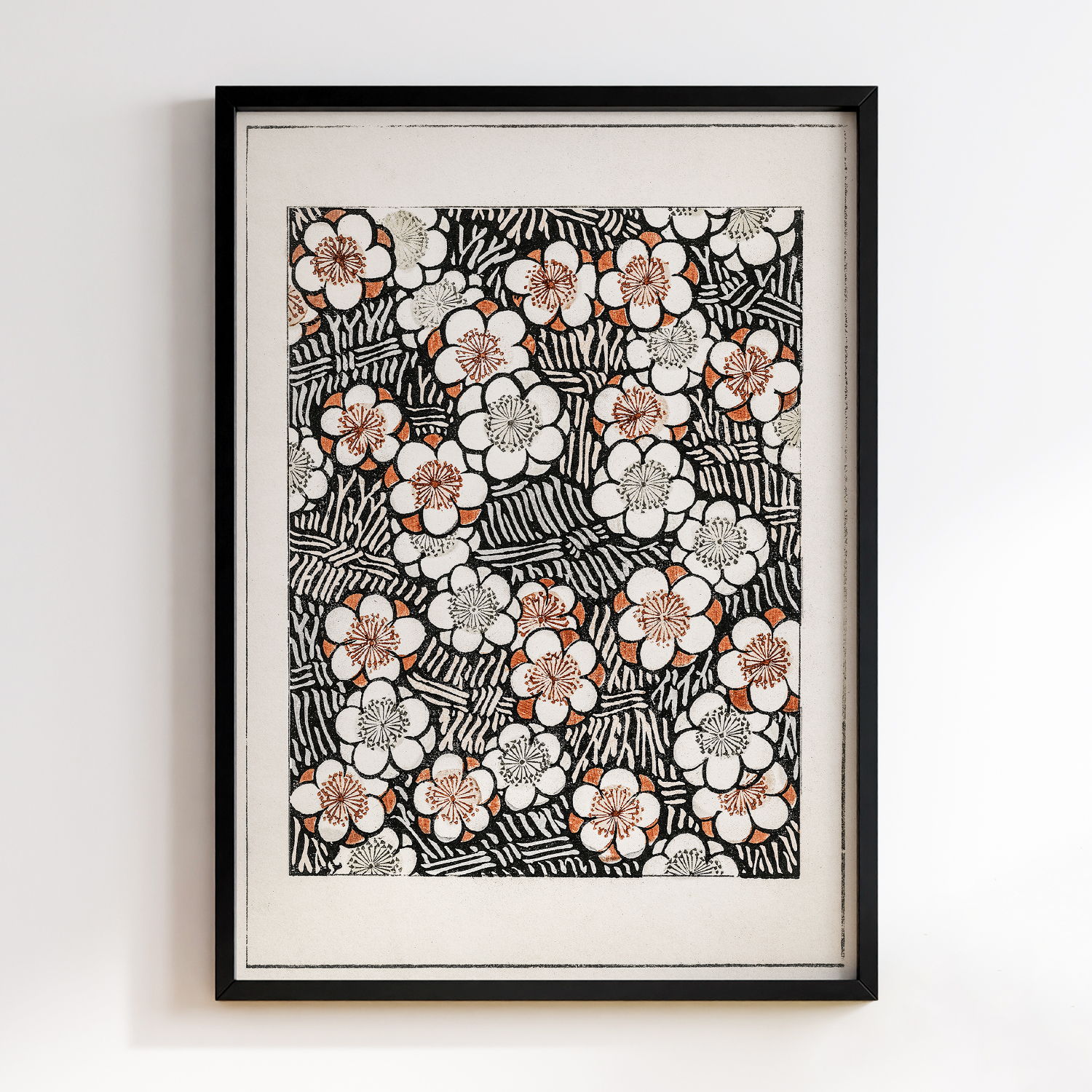 Floral pattern illustration by Watanabe Seitei