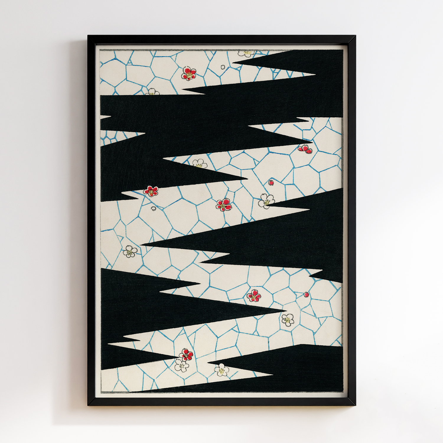 Flowers on a footpath illustration by Watanabe Seitei