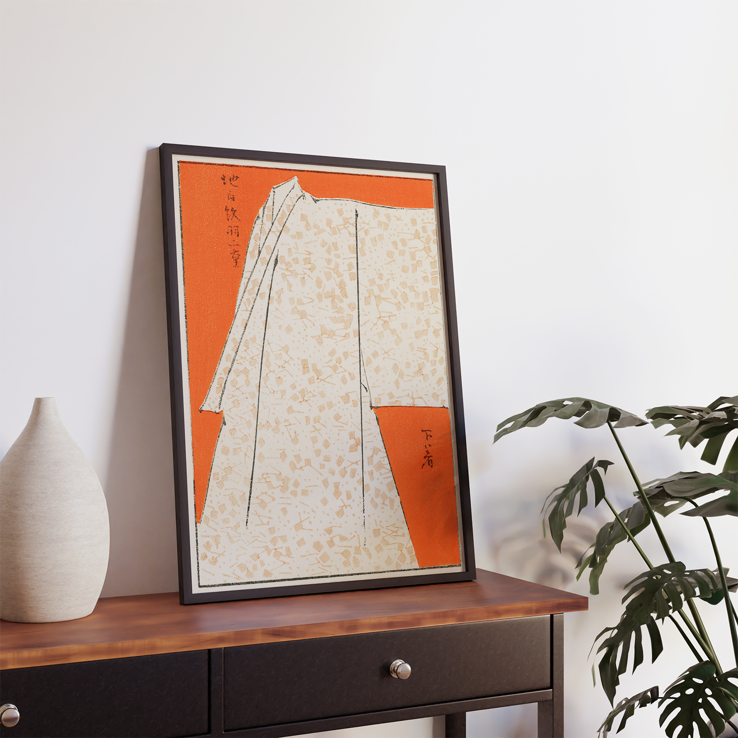 Japanese robe illustration by Watanabe Seitei