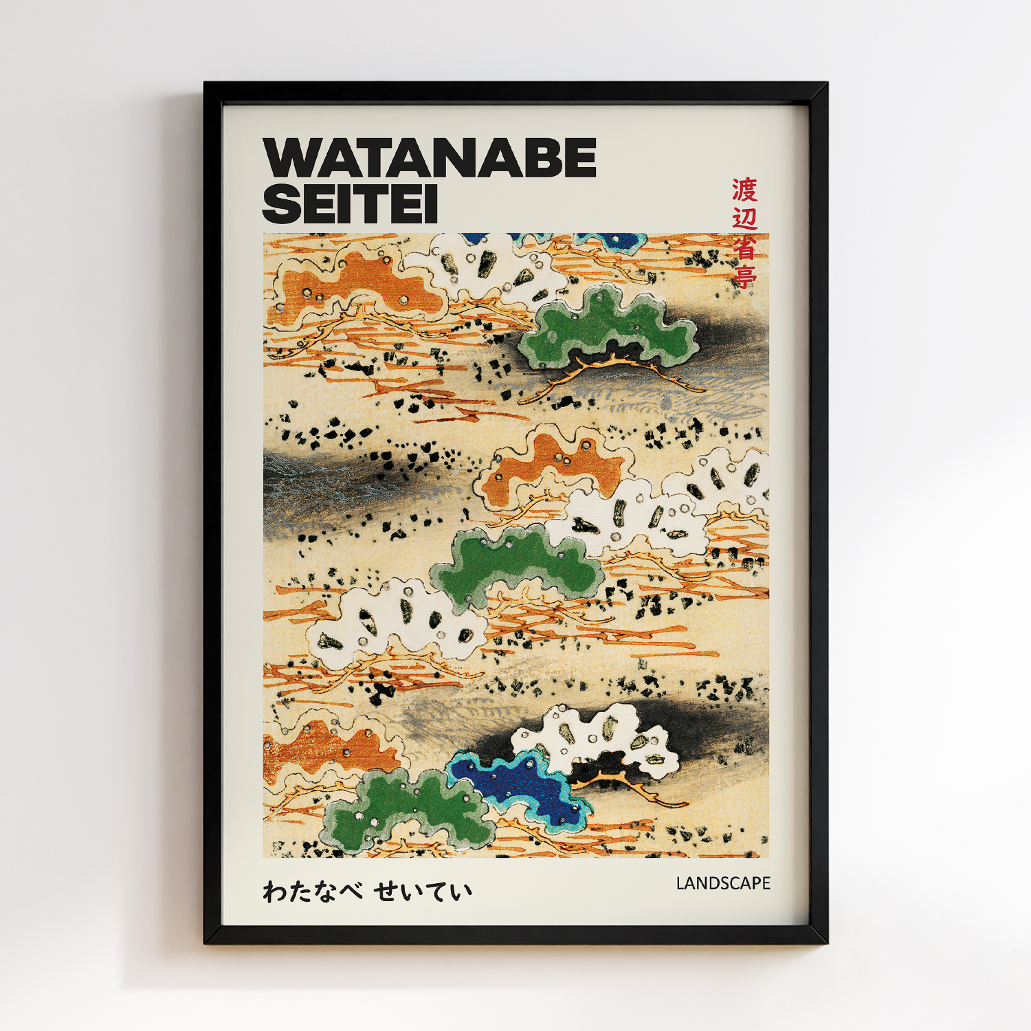 Landscape illustration by Watanabe Seitei