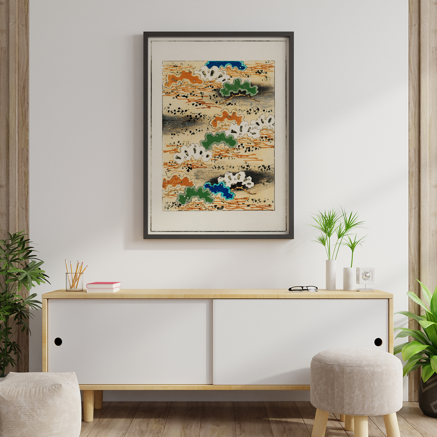 Landscape illustration by Watanabe Seitei