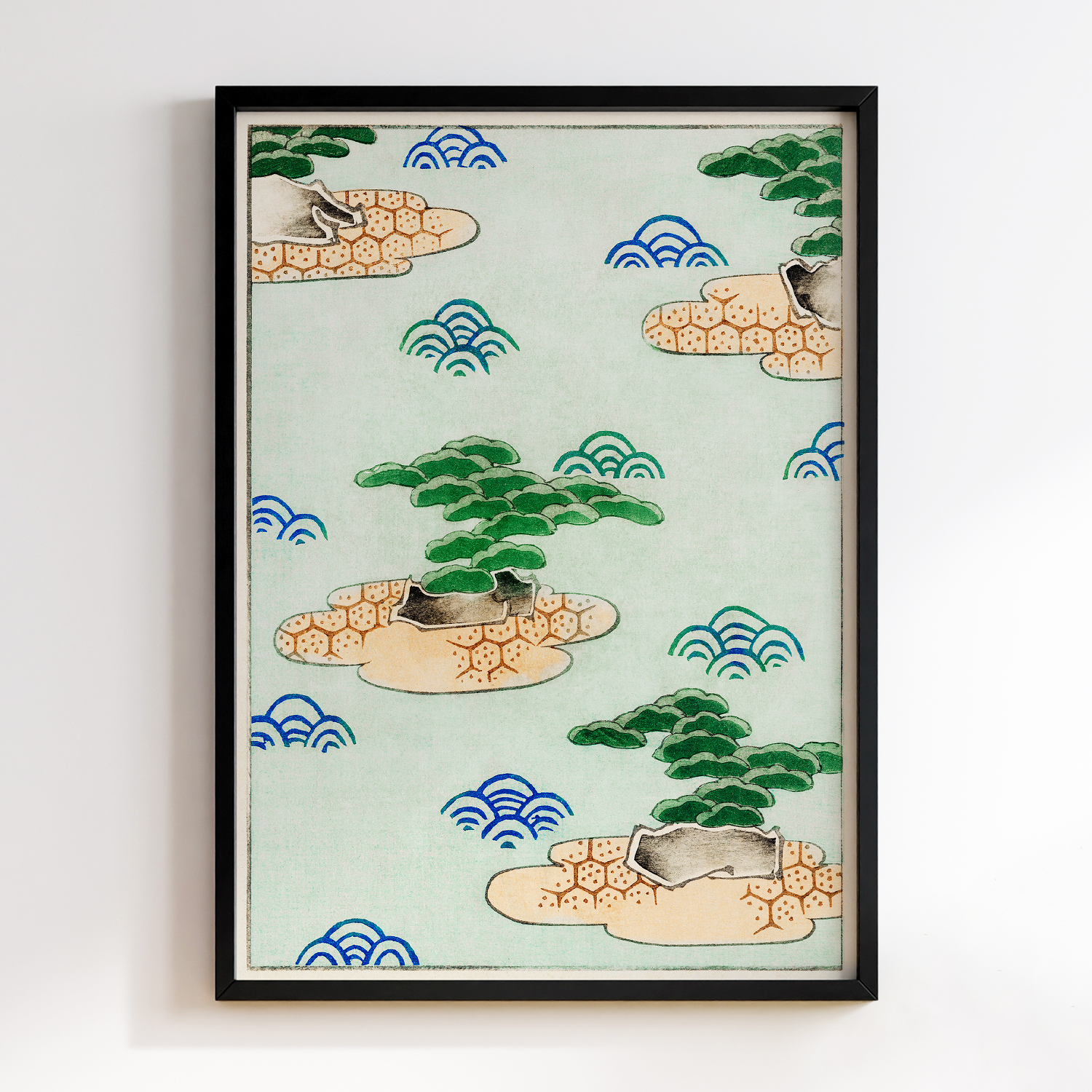 Landscape illustration by Watanabe Seitei