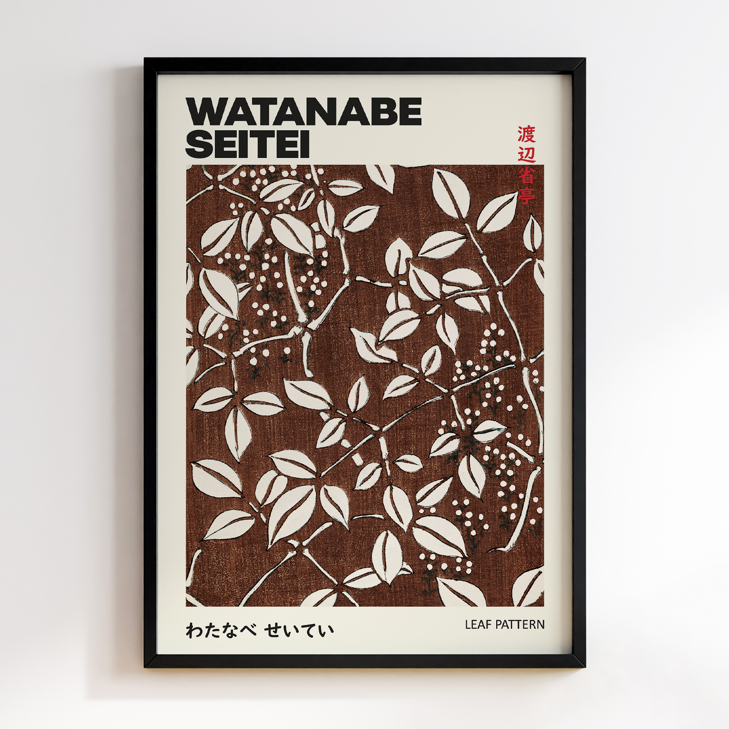 Leaf pattern illustration by Watanabe Seitei