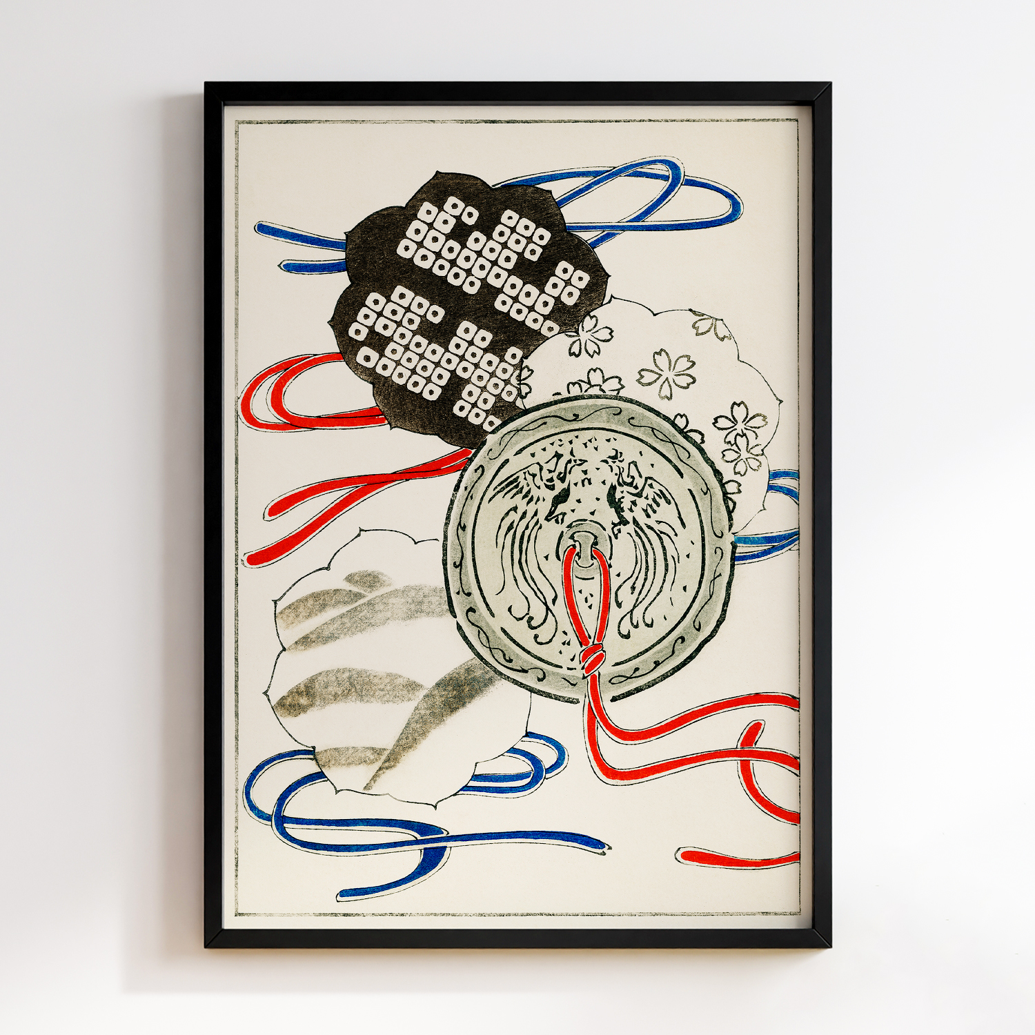 Oriental pendant illustration by Watanabe Seitei