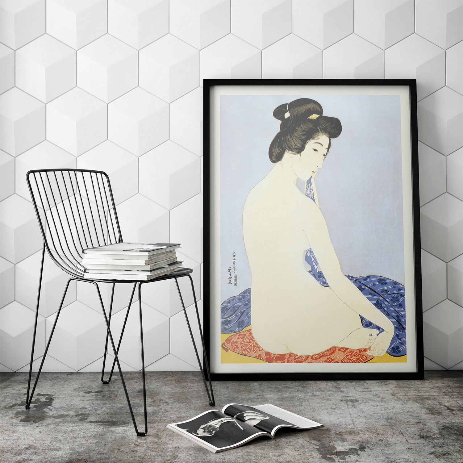 Woman after bath (the model Tomi after bath) (1920) by Goyo Hashiguchi