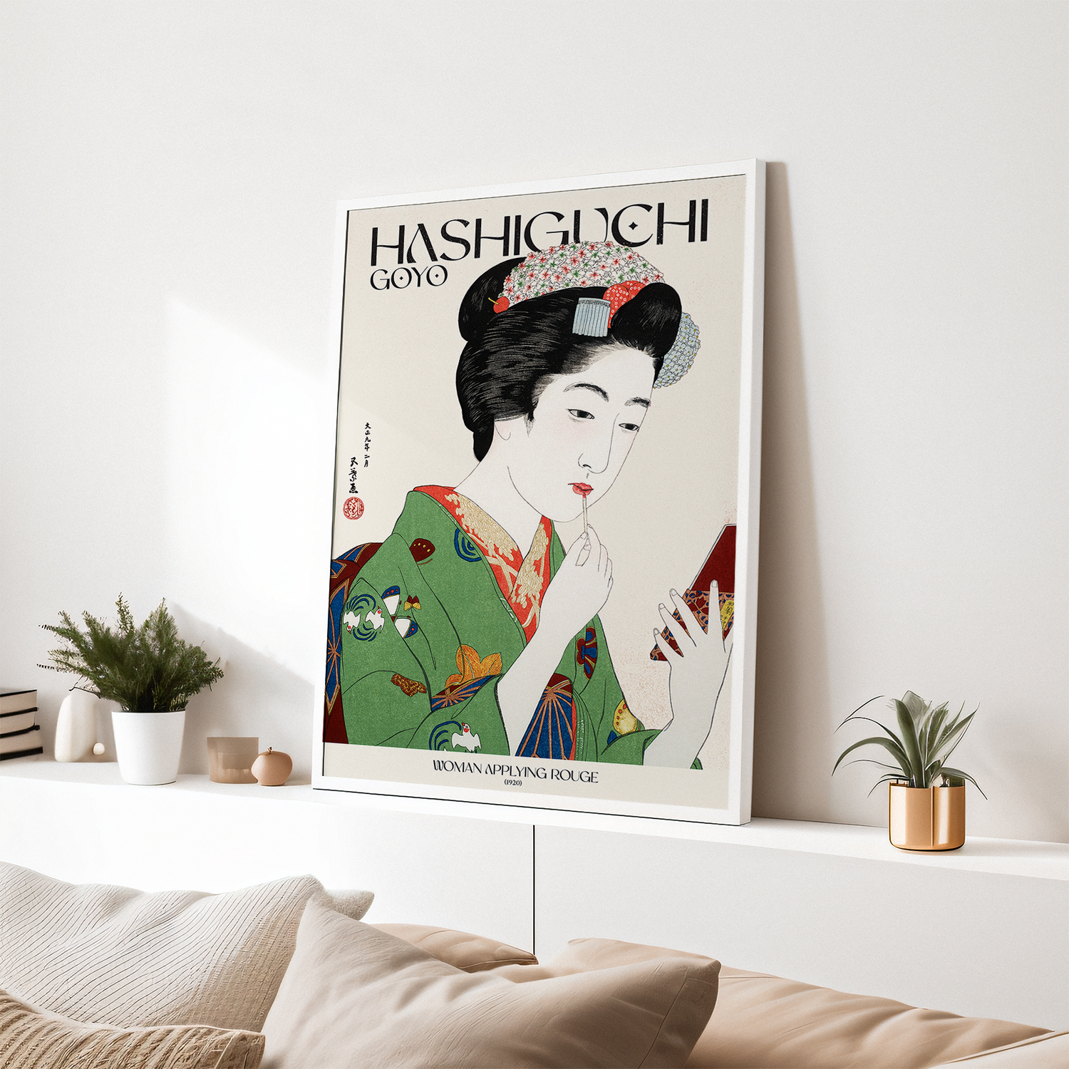 Woman Applying Rouge (1920) by Goyo Hashiguchi