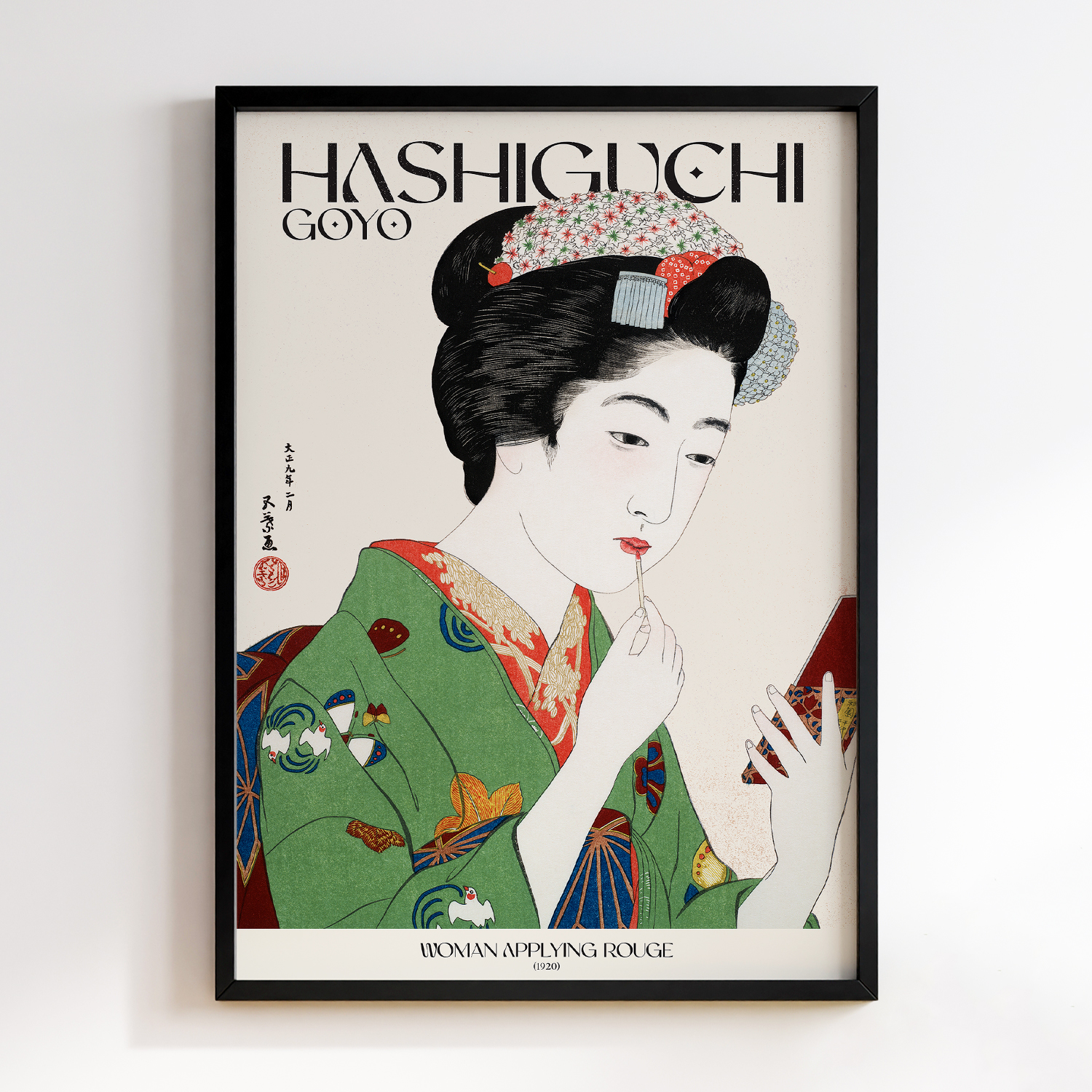 Woman Applying Rouge (1920) by Goyo Hashiguchi