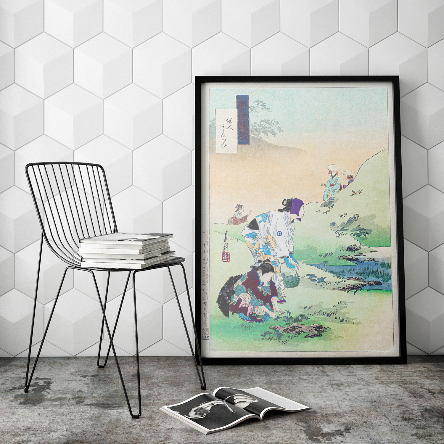 Beauties Harvesting Bracken, from the series Gekko’s Miscellaney (ca. 1886–1899) by Ogata Gekko