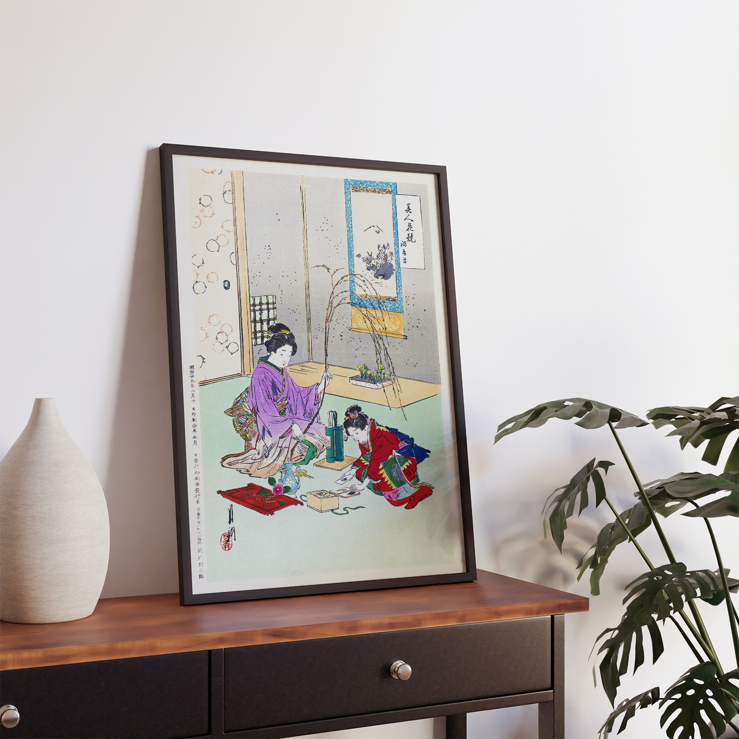 Comparisons between Beauties and Flowers (1887–1896) by Ogata Gekko