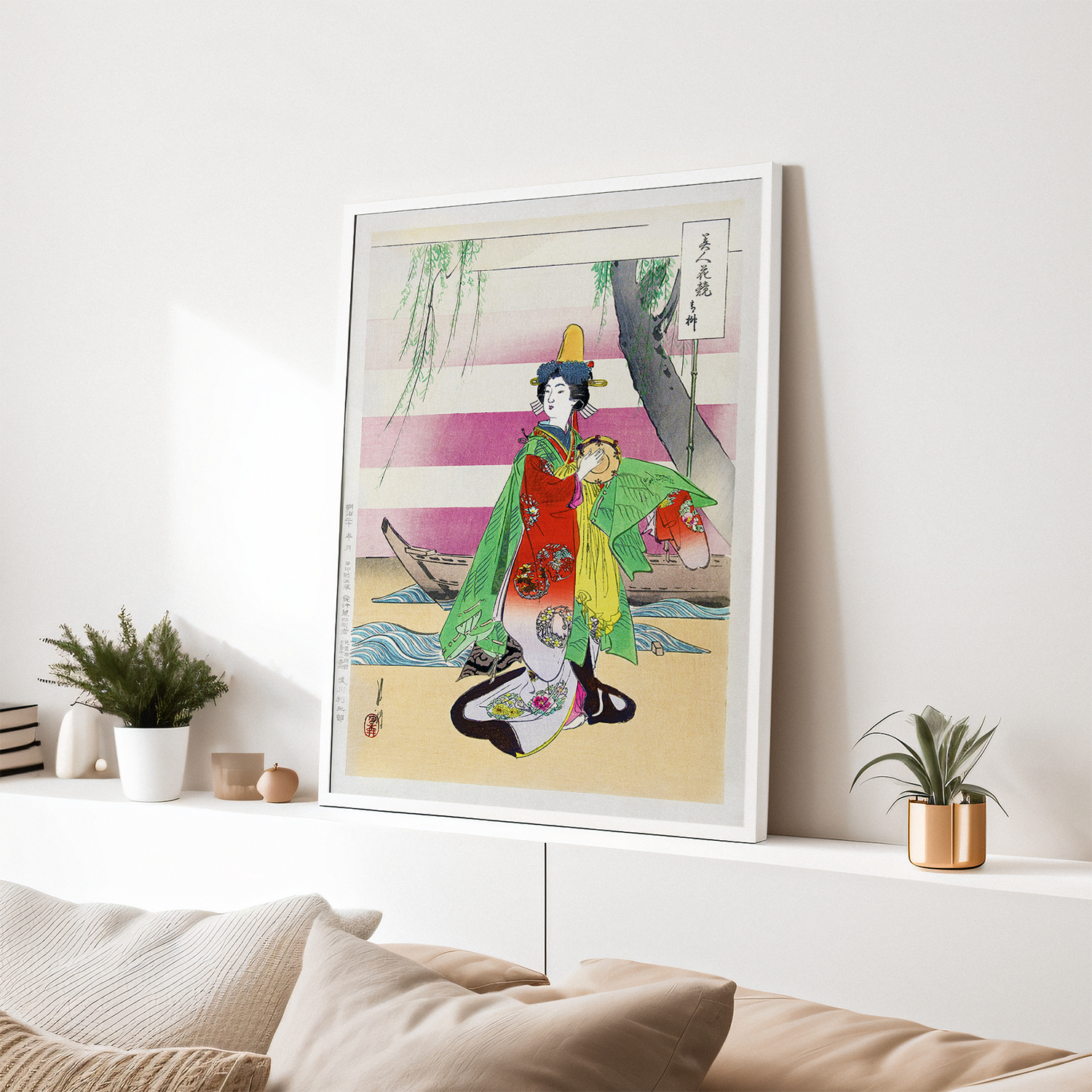 Dancing Woman by a Boat (1887–1896) by Ogata Gekko