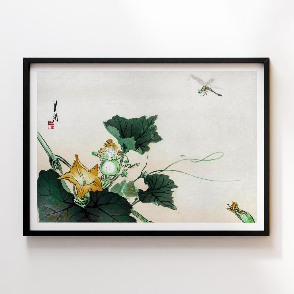 Kabocha ni tonbou (1890–1920) by Ogata Gekko