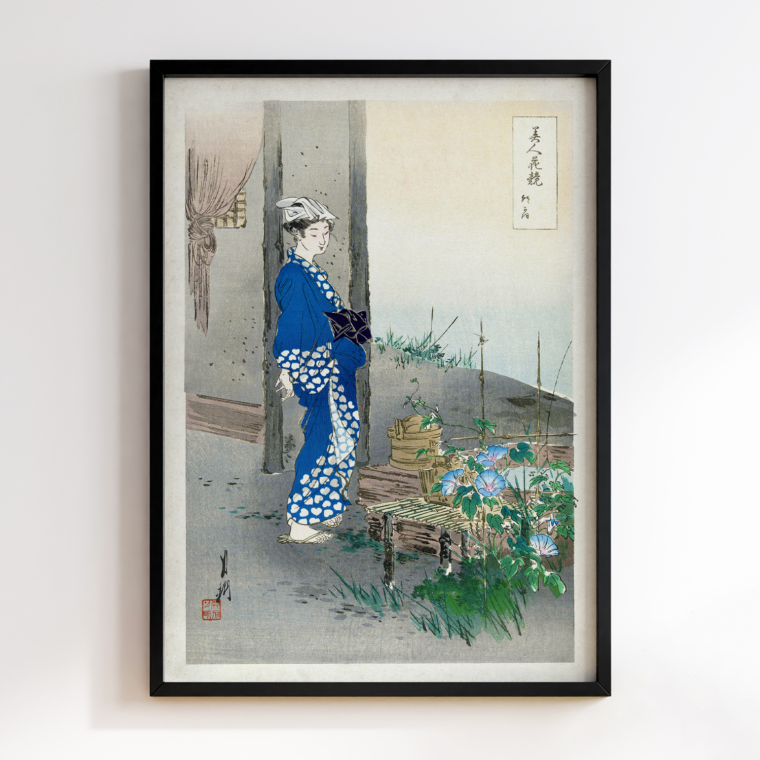 Poet Kaga no Chiyo (1887–1896) by Ogata Gekko