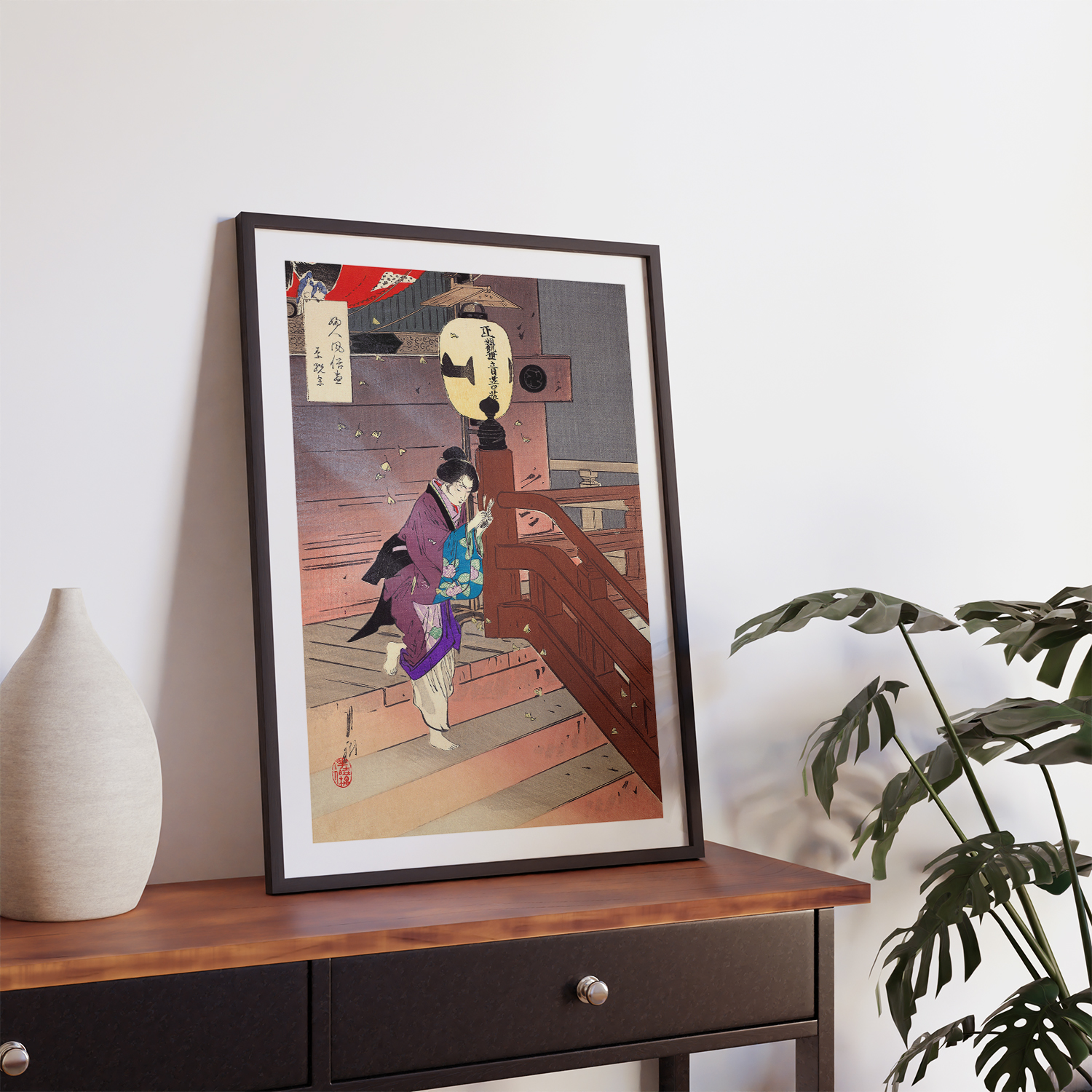 Visiting the Temple Barefoot Series Pictures of Women’s Manners and Customs (1898) by Ogata Gekko