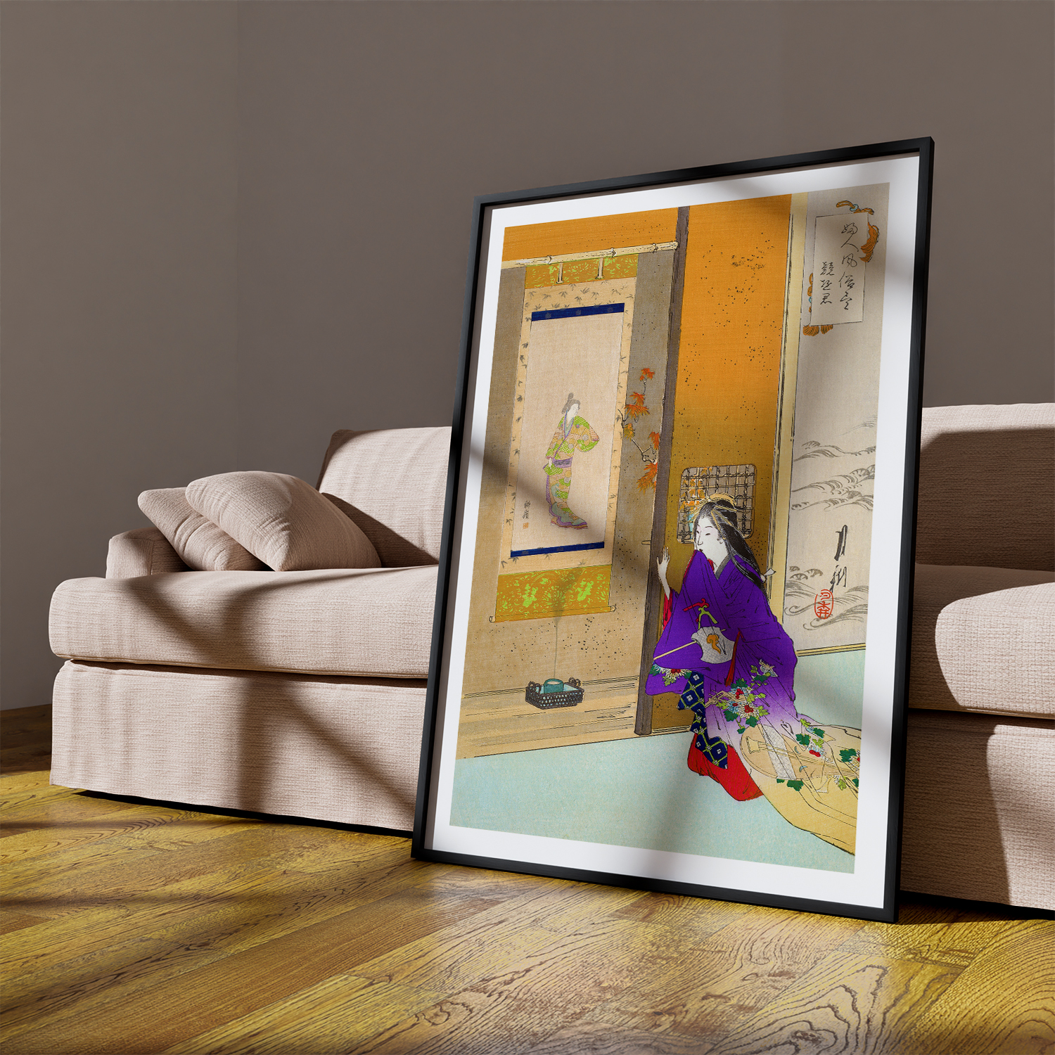 Woman Before a Tokonoma Pictures of Women’s Manners and Customs (1898) by Ogata Gekko