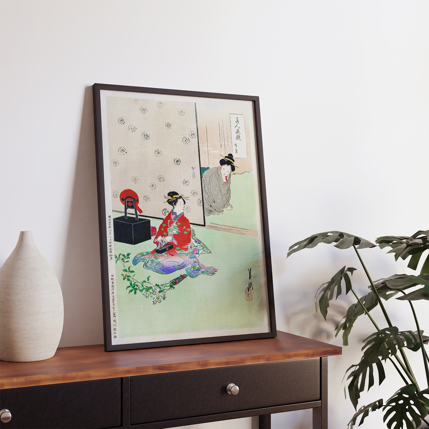 Wrapping a gift (1896) by Ogata Gekko