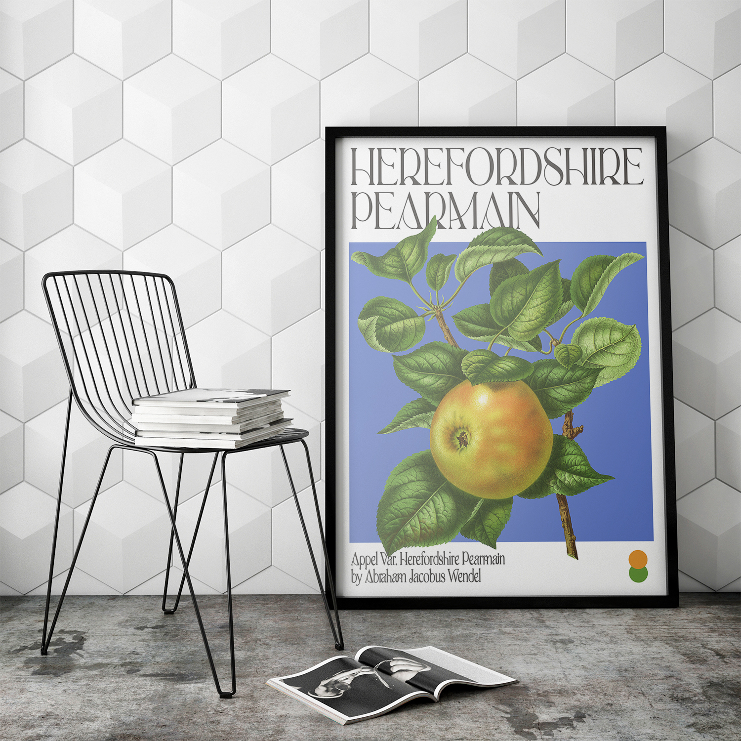 Botanical Appel Var. Herefordshire Pearmain