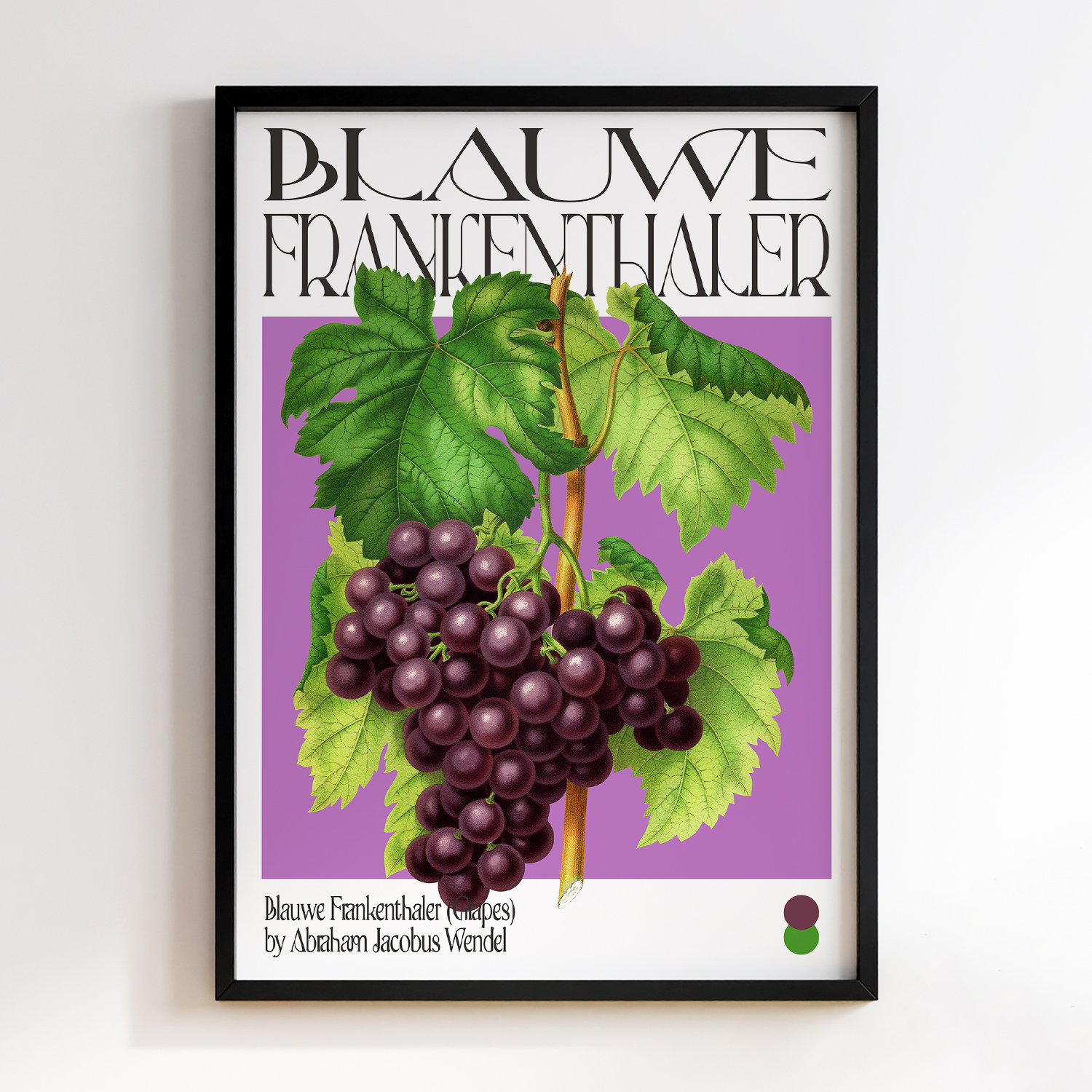 Botanical Blauwe Frankenthaler (Grapes)