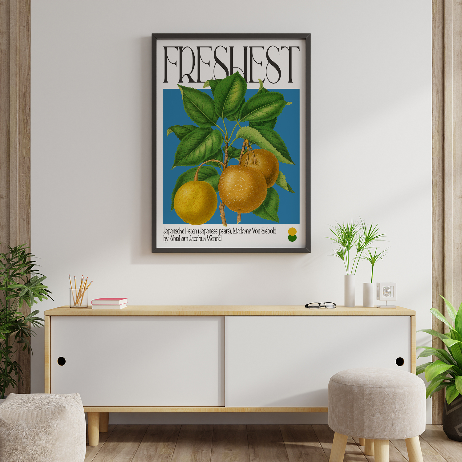 Botanical Japansche Peren (Japanese pears), Madame Von Siebold