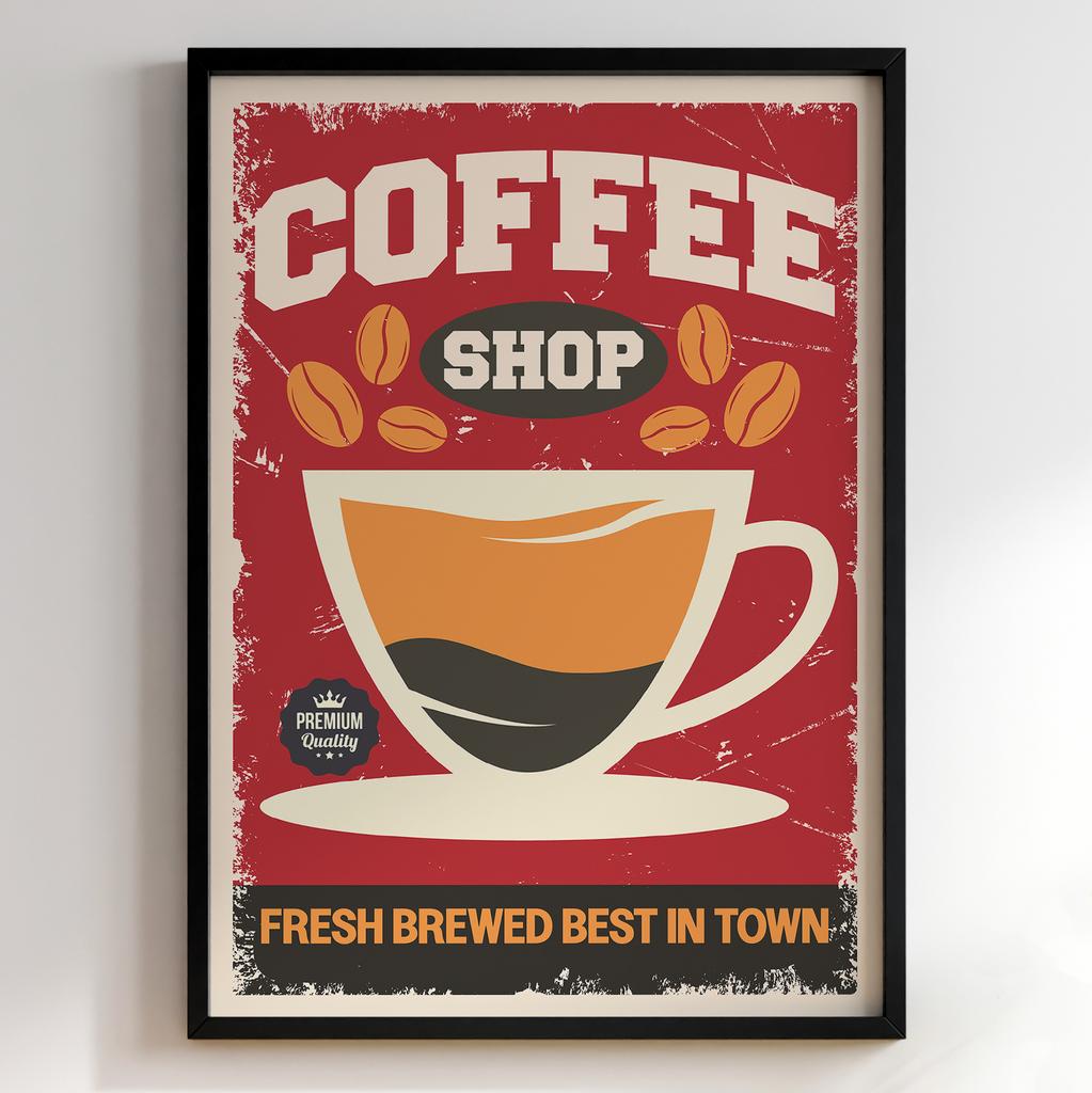 Постер з кавою | Cтильна картина для кавʼярень