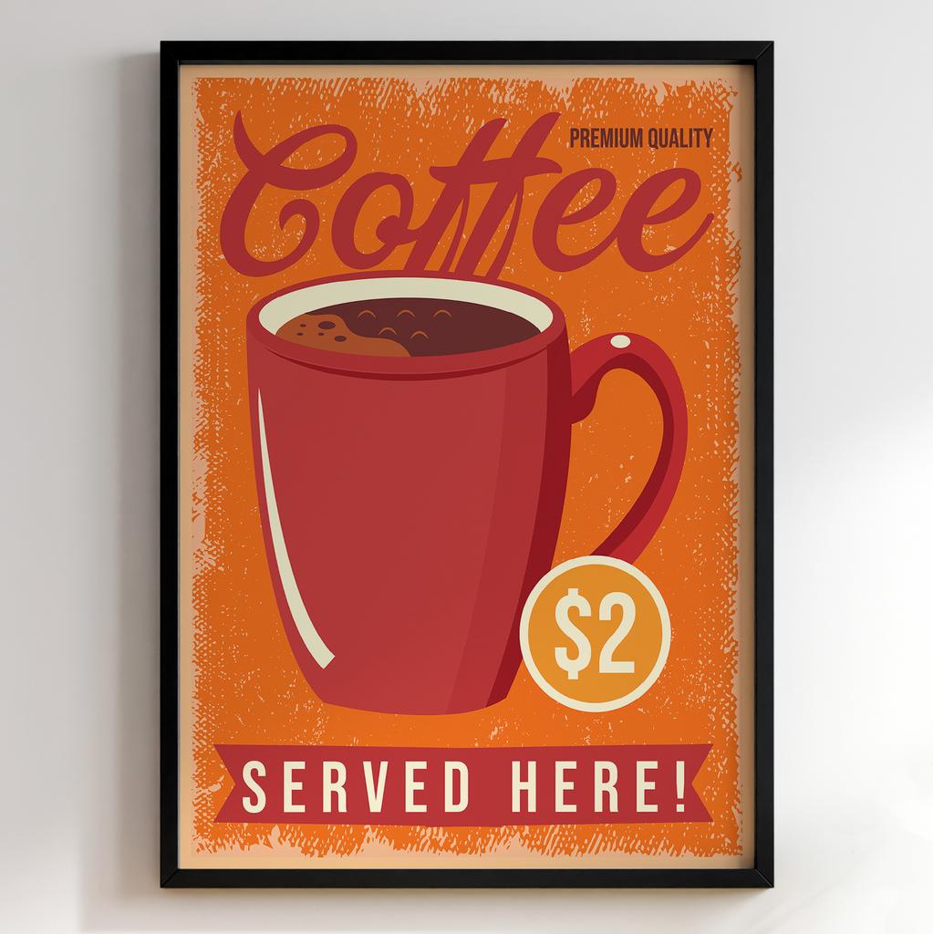 Постер з кавою | Cтильна картина для кавʼярень