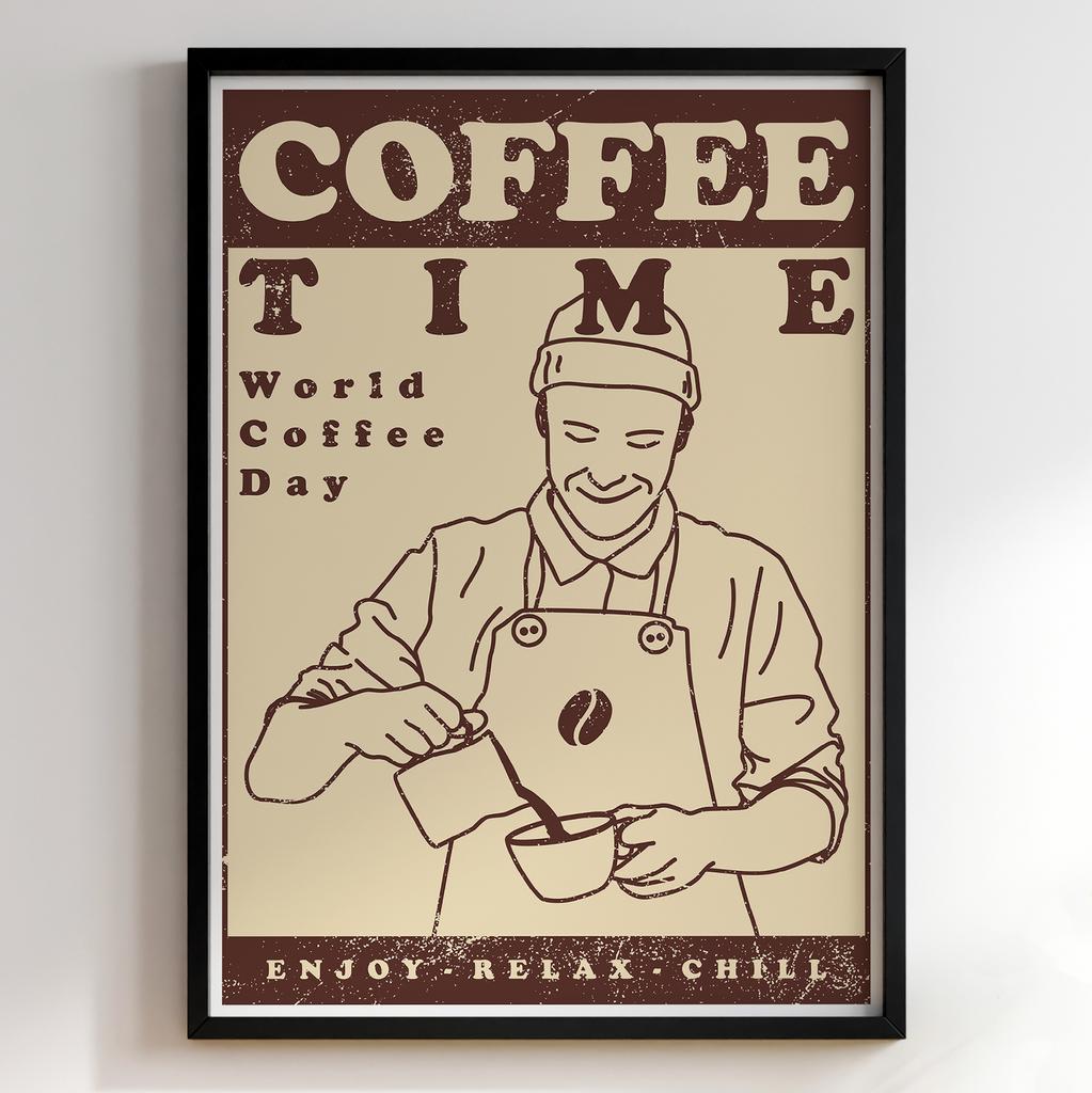 Постер з кавою | Cтильна картина для кавʼярень