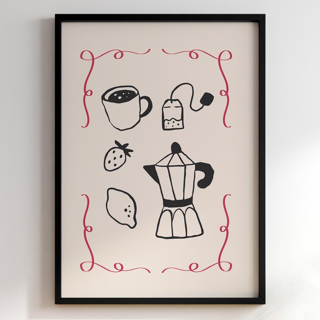 Постер з кавою | Cтильна картина для кавʼярень