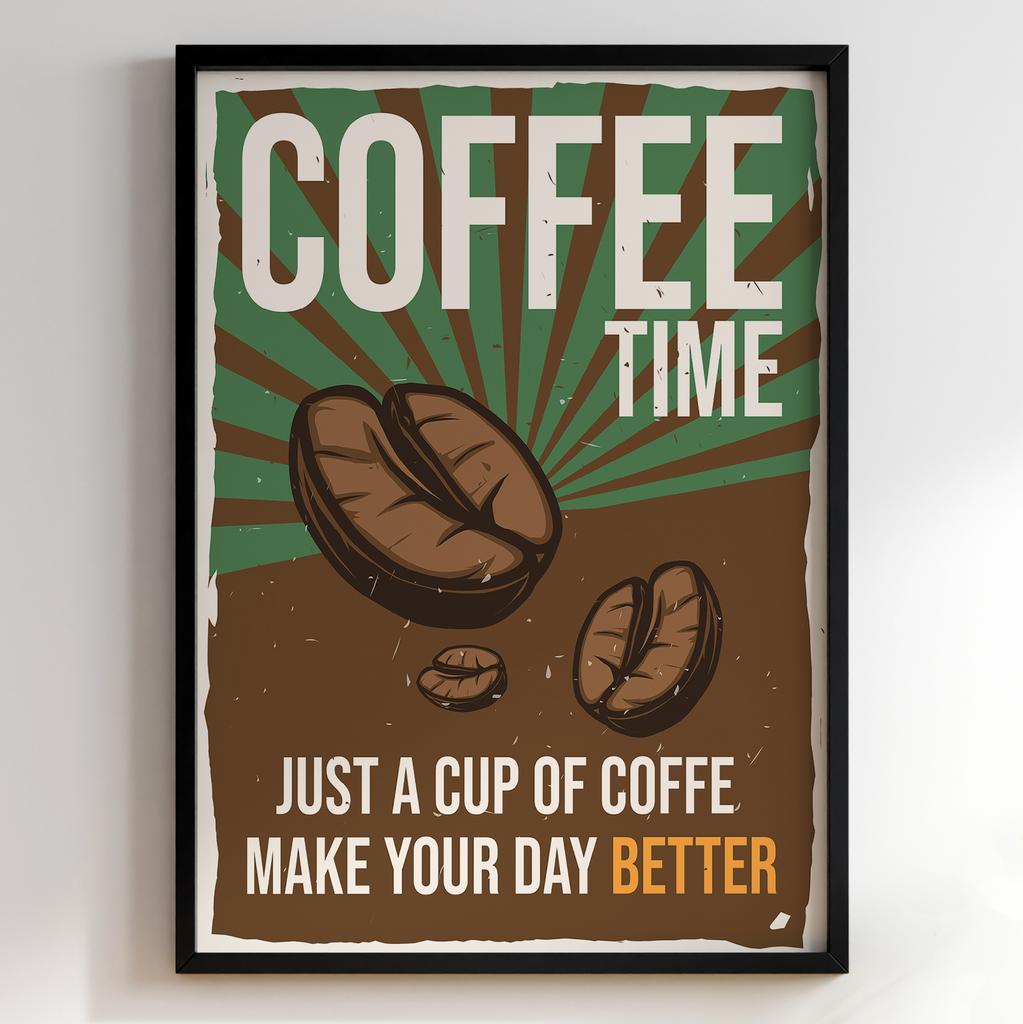 Постер з кавою | Cтильна картина для кавʼярень