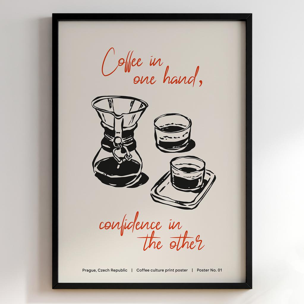 Постер з кавою | Cтильна картина для кавʼярень