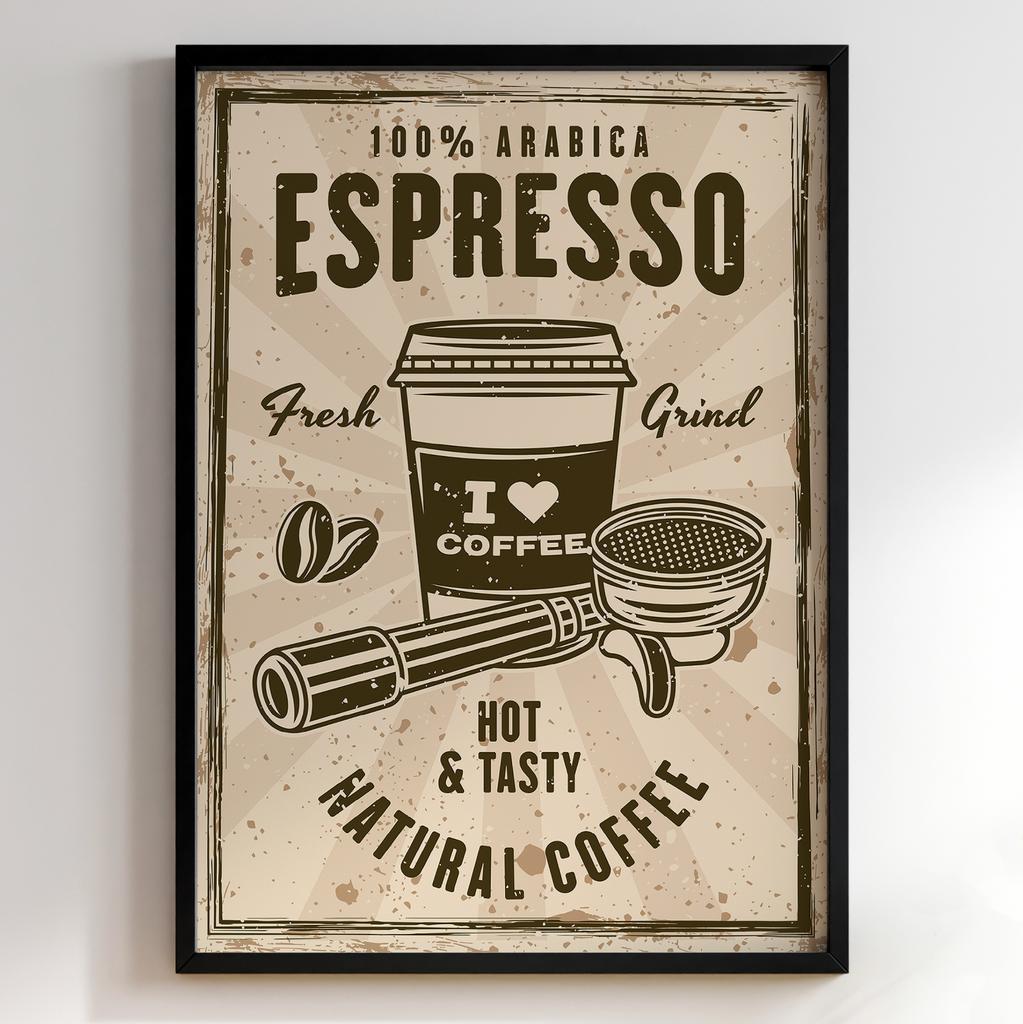 Постер з кавою | Cтильна картина для кавʼярень