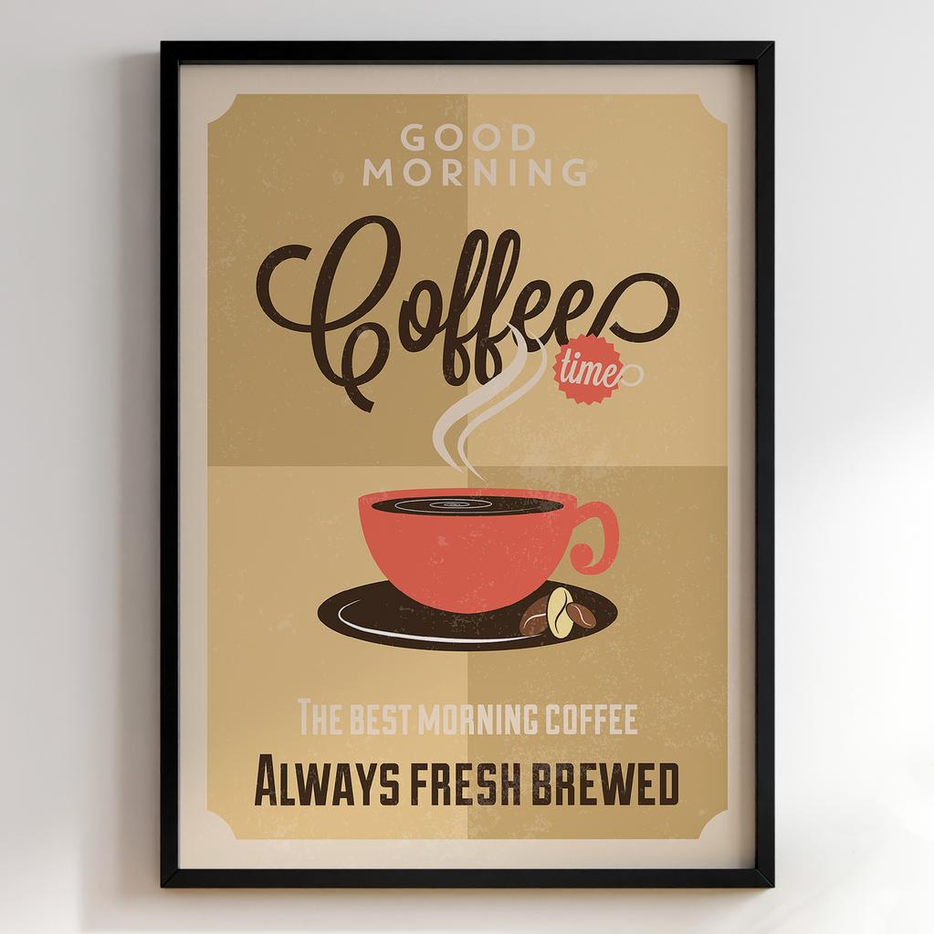 Постер з кавою | Cтильна картина для кавʼярень